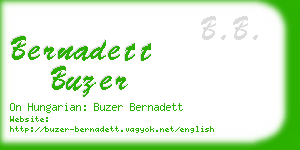 bernadett buzer business card